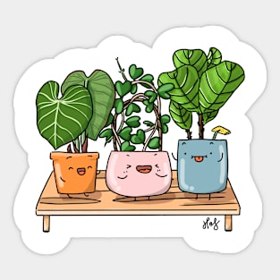 My Big Three Plants Sticker